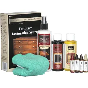 Complete  Furniture & Floor Restoration Kit - Scratch Repair and Polish System for Light and Dark Surfaces with Microfiber Cloth