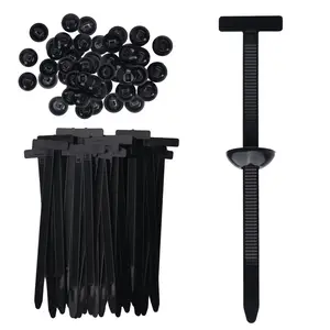 100 Pcs Nylon Universal Cable Tie Buckle for Car - Self-Locking and Easy Install Zipper Clips with Pin & Button Design - UV-Resistant Fixion Tools Zip Tie for Quick and Effortless Car Daily Repair