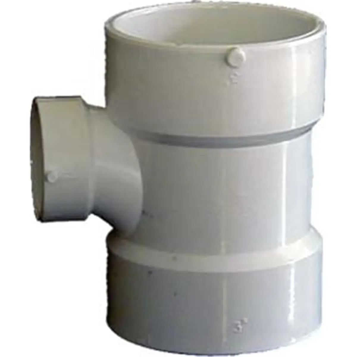 212 MAIN Sch. 40 PVC-DWV Reducing Sanitary Tee, 3 in. x 3 in. x 2 in. Reducing Size, Hub Connects, 4.38 In, Size Reduction, Connecting Reducing Branch Line