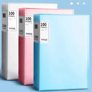 Large-capacity 100-page A4 folder - Durable binding method - Suitable for offices, log recording, scrapbooks, photo albums, portfolios - Files, certificates, news papers, etc., suitable for 10 party events