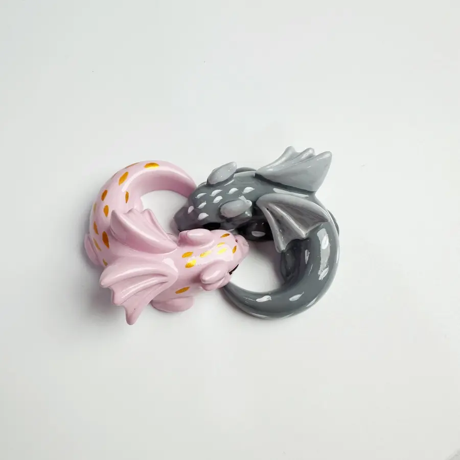 Cute Dragon Figurine Set, Statues, Cute Collectible Figurines, 2-Piece Adorable Decorative Ornaments, Collectible Pair, Perfect Gift for Girls and Boys, Stylish Home Decoration