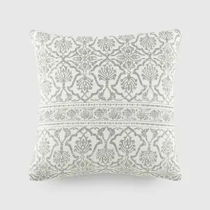 Antique Floral Patterned Throw Pillow