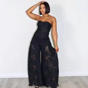 New Fashion European And American Women's Suit Lace Strapless Two-piece Set Pants Womenswear rave outfits matching sets women