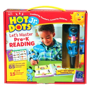 Educational Insights Hot Dots Jr. Let's Master Pre-K Reading Set, Homeschool & Preschool Learn to Read Workbooks, 2 Books & Interactive Pen, 100 Reading Lessons, Ages 4+