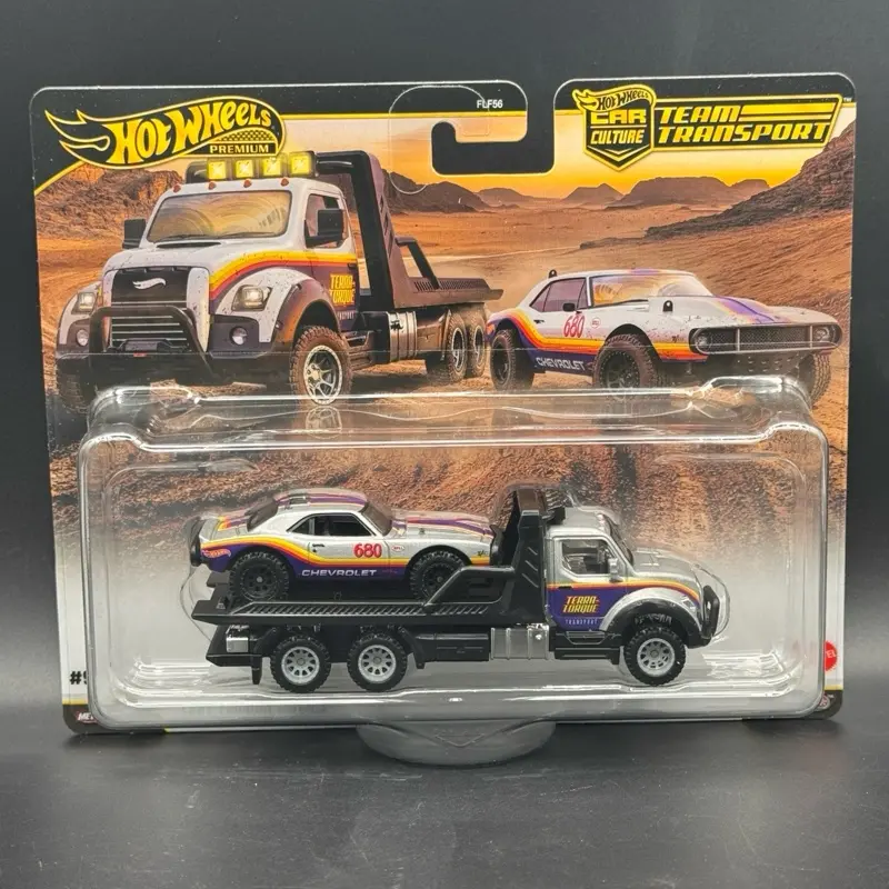 Hot Wheels Premium Team Transport ‘67 Off-Road Camaro and Terra Torque Hauler - 1:64 Scale