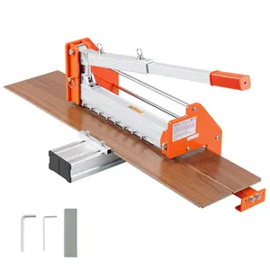 VEVOR  12 inch Vinyl Floor Cutter, 12mm Thick Laminate Flooring Cutter with Upgraded Labor-Saving Aluminum-Alloy Lever, Telescoping Support Plate, Cuts Certain Engineered Wood, LVT, VCT, SPC, LVP, WPC