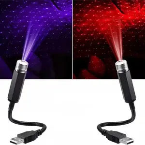 USB Car Roof Atmosphere Light, 1 Count Portable Adjustable Romantic Car Interior Light, Car Decorative Light for Car, Ceiling, Bedroom, Ambient Lights, Car Lighting Accessories