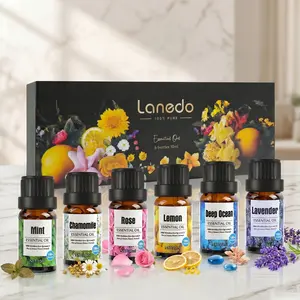 6 Bottles Aromatherapy Oils - Great for Relaxation & Stress Relief