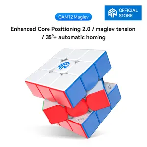 【Official Store】GAN 12 Maglev 3x3 Cube Stickerless Speed Cube 56mm Flagship Puzzle Gift for Kids & Adults