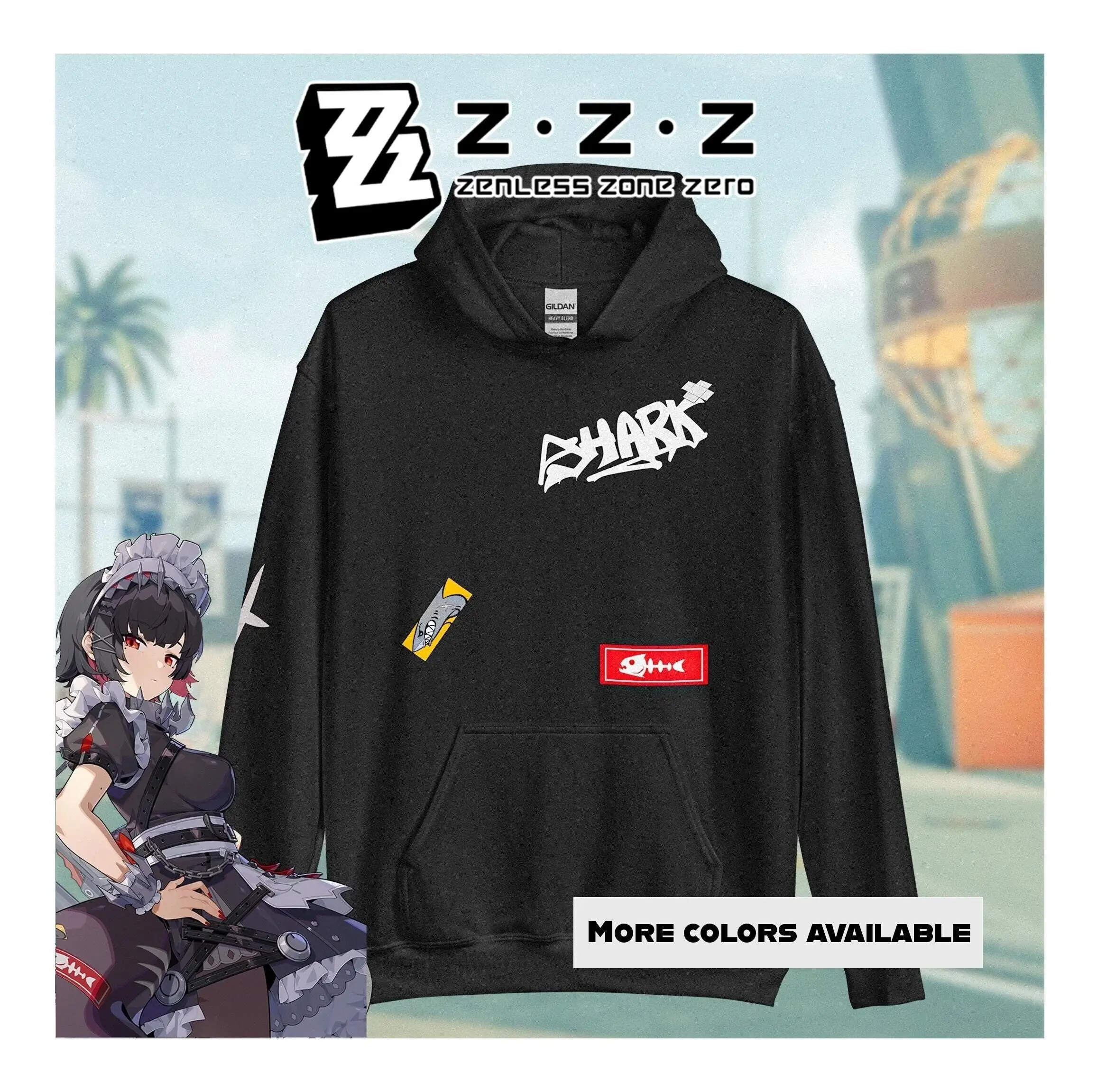 Zenless Zone Zero Ellen Joe Hoodie | ZZZ Graphic Hoodie | Anime Gaming Fan Merch | Gacha Game Hoodie | Unisex Sweatshirt | Gamer Gift | Anime Streetwear | Casual Pullover for Men Women