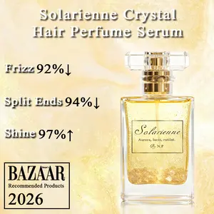 【BAZAAR RECOMMEND 2026】Solarienne & Roséaura Crystal Hair Perfume Serum | Rose Quartz for Attraction & Feminine Power | Citrine for Wealth & Success | Luxury Brand-Inspired Fragrance | Floral & Fruity Notes | Non-Greasy, Nourishing Hair Oil | 50ml