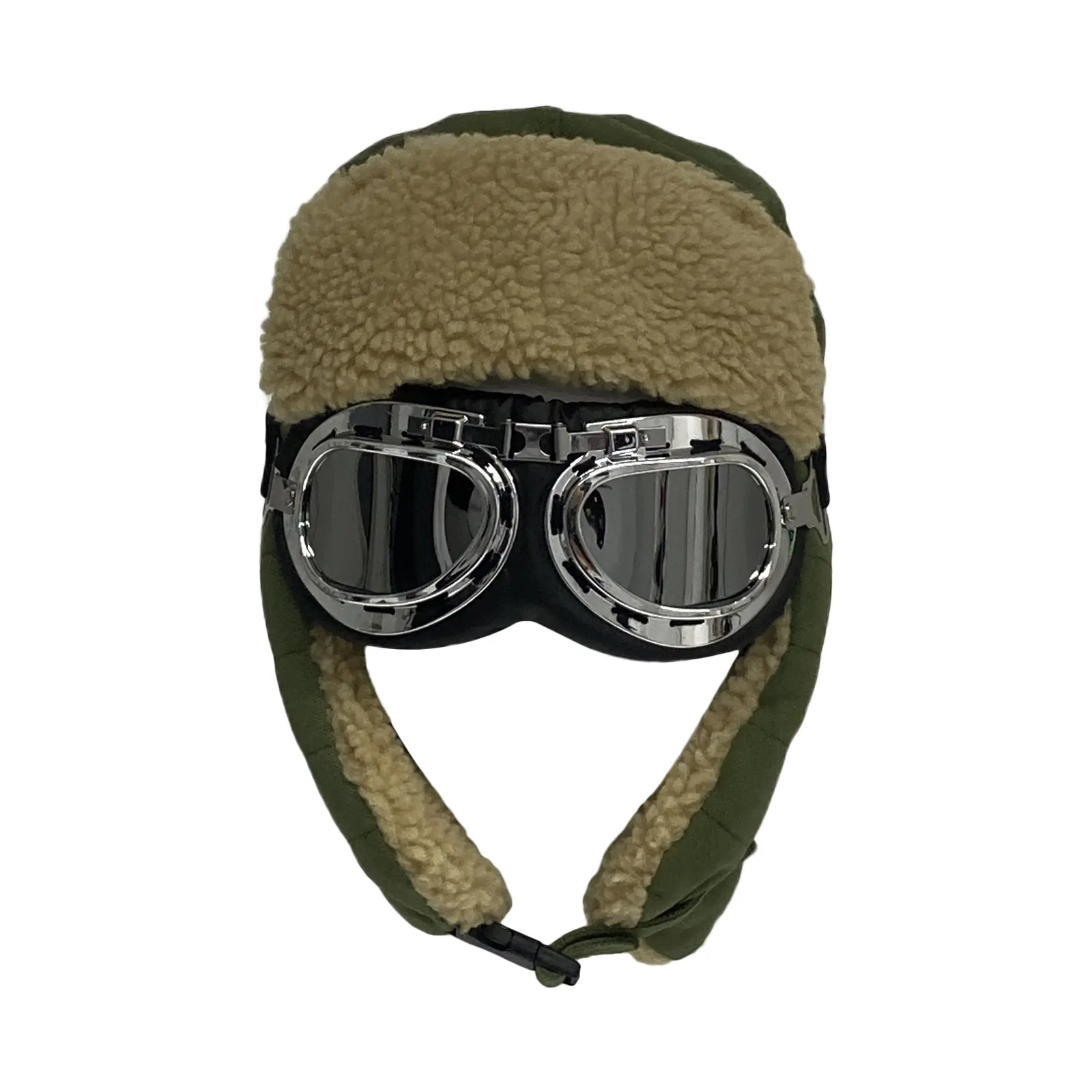 Unisex Cotton-Polyester Cold Weather Ear Flap Hat, Trooper Ushanka with Windproof Glasses, One Size Sports & Outdoor Cold Weather Accessory