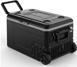 Antarctic Star 12V Car Refrigerator, Dual Zone Portable Electric Cooler with Wheels, 42/53/68QT, Fast Cooling -4°F~68°F, 12/24V DC & 100-240V AC for Camping, Travel, Truck