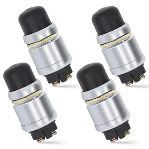 4 PCS 12V 50A Waterproof Engine Start Momentary Push Button Switch for Car Truck Boat RV ATV