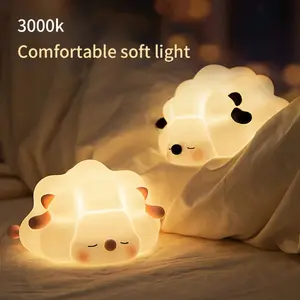 Cute Sheep Panda Silicone USB Rechargeable Timing Night Light for Bedside