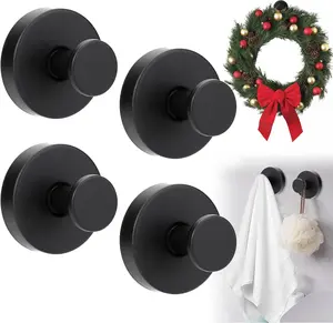 [summervibes]Suction Cup Wreath Hanger, No Drill Waterproof Hook for Front Door, Shower, Glass, Bathroom & Windows, Heavy-Duty Holder