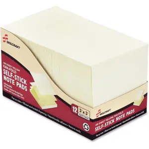 Skilcraft  3 x 3 Self-stick Note Pads - Yellow
