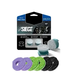 R6 Siege Ice Six Thumbsticks + Precision Rings for PlayStation PS4/PS5 & Xbox Controllers