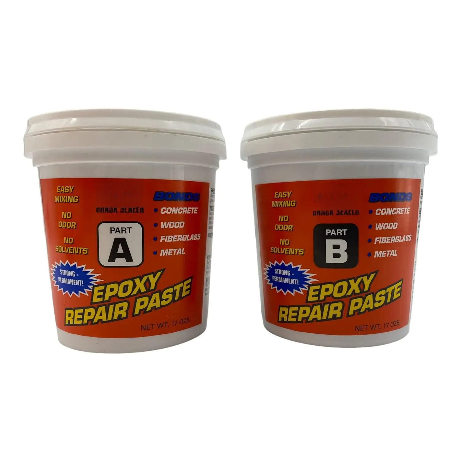 Polygem  Crack Sealer and Paste for Concrete Wall Leak Repair - High Strength 2 Component System Works on Concrete, Wood, Fiberglass, Metal, Plastic, Glass, and More