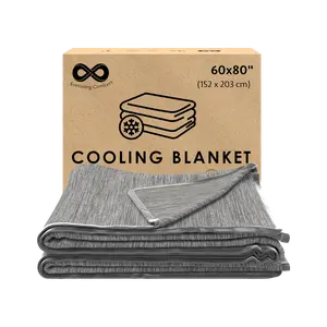 Cooling Blanket for Hot Sleepers - Lightweight & Breathable Throw Blanket for Night Sweats & Hot Flashes (60"x80")