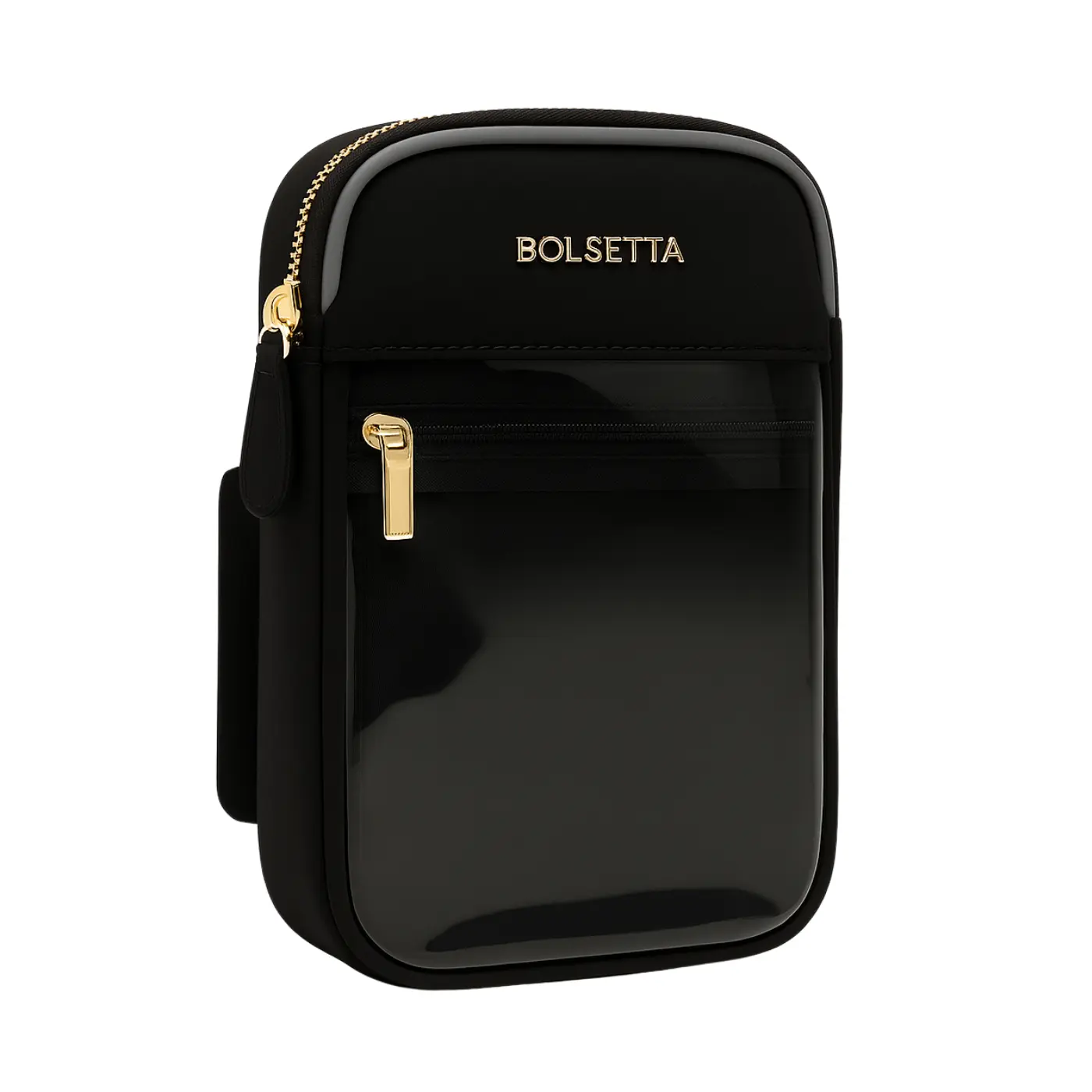 BOLSETTA Transparent Concert Purse, Event-Ready Nylon Hip Bag with Beltless Magnetic Attachment and RFID Blocking for Stadiums
