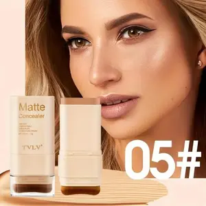 2-in-1 Concealer Tinted Foundation Stick, Complexion Perfecting Concealer, Waterproof and sweatproof, covers dark circles, creates a flawless look, long-lasting, buildable coverage, suitable for all skin types, daily, special, and party use
