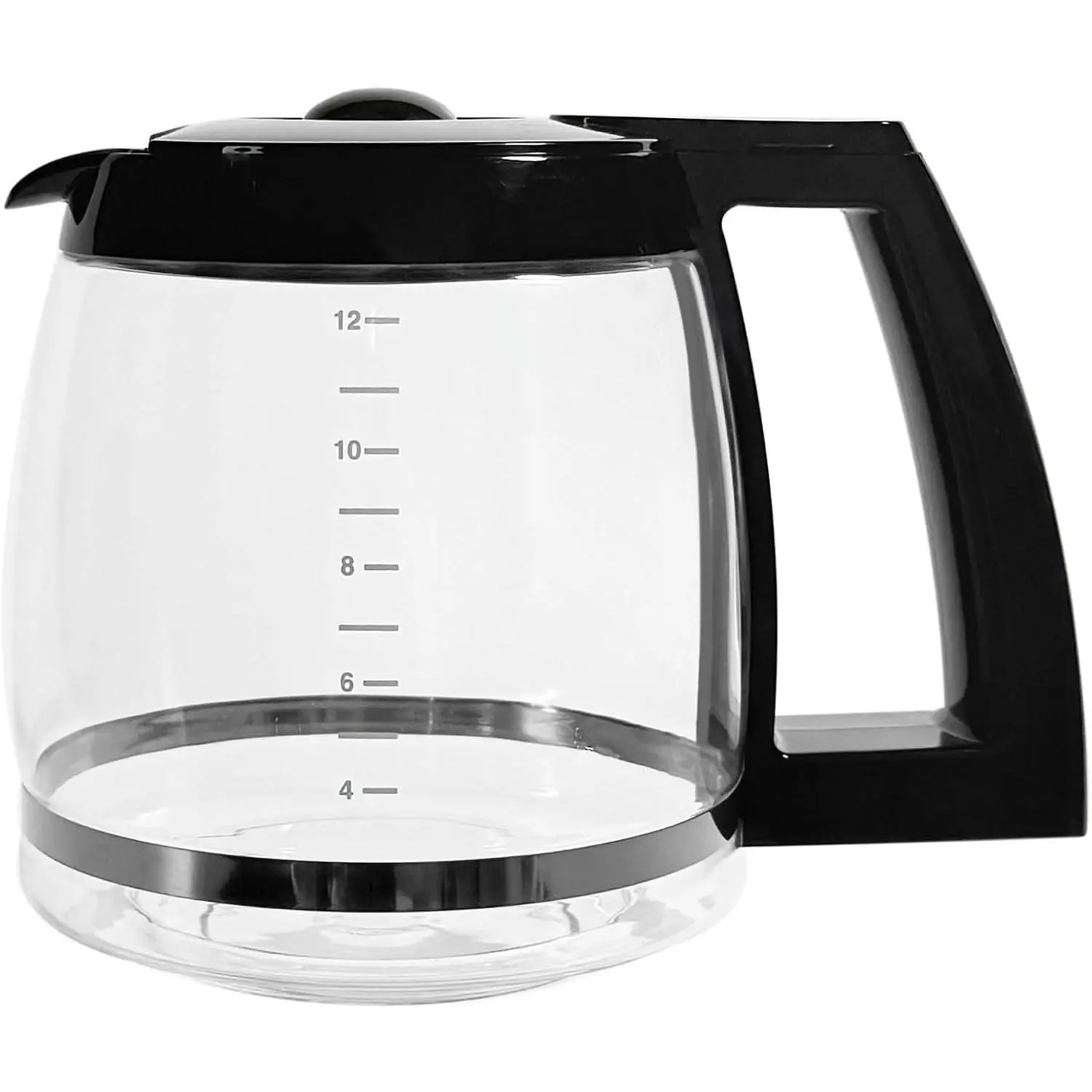 12-Cup Replacement Glass Coffee Carafe for Cuisinart Coffee Maker Models DCC-1200, DCC-1100BK, DCC-2650, CHW-12, CHW-12P1, DGB-550BK, DGB-550BK1, DGB-625BC, DGB-700BC, and SS-12| Part# DCC-1200PRC