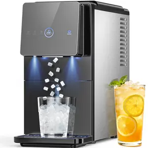 Electactic Countertop Nugget Ice Maker, Self-Cleaning Portable Ice Machine, 33 lb/24H, 1.8L Water Tank, 1.5 lb Ice Storage, Touch Screen & Auto Ice Drop, for Home/Office/Kitchen