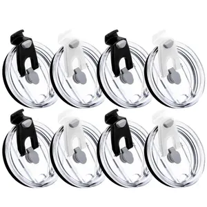 8PCS Replacement Flip Lids for 20 oz Insulated Tumbler, Covers Spill Proof Splash Resistant Tumbler Lid, Compatible with 20 oz Tumbler