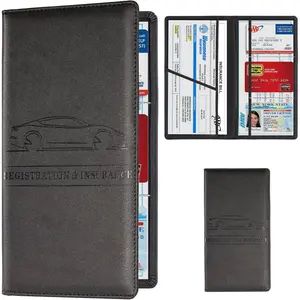 Magnetic Car Registration Holder - 6-Pocket Organizer with Clear Window | Quick Access Document Solution for Glove Box & Sun Visor