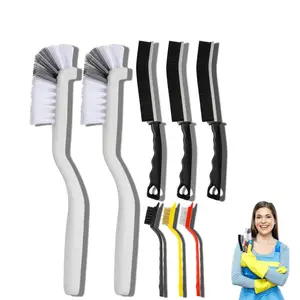 8Pcs Crevice Cleaning Brush Set, Multi-Purpose Hard Bristle Brushes for Deep Cleaning Kitchen, Bathroom, Grout, Sink, Cup, Teapot, Bottle, Blender, Corners, Tight Spaces & More - Home Improvement.