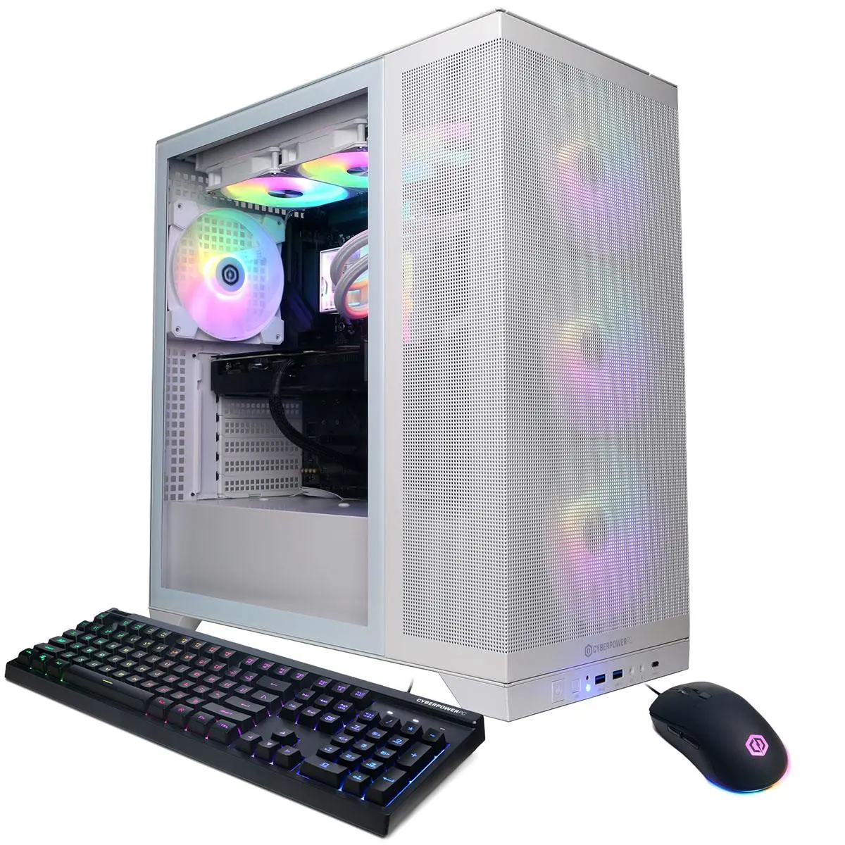 CyberPowerPC Gamer Supreme Liquid Cooled Gaming Desktop Computer, AMD Ryzen 9 9900X3D 4.4GHz, 32GB RAM, 2TB SSD, AMD Radeon RX 9070 XT 16GB, Windows 11 Home, White