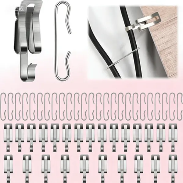 Roof De-Icing Heat Cable Installation Kit, Gutter Heater Cable Clips and Spacers Set for Heat Tape, 25 Clips and 25 Spacers Included, Reusable and Durable Fixing Hooks for Easy Mounting, Anti-Ice Roof and Gutter Protection
