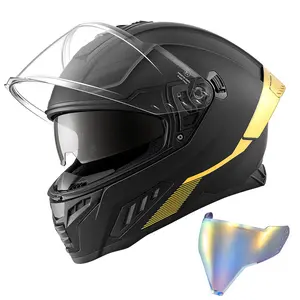【DealsForYouDays】VEVOR Full Face Motorcycle Helmets, Dual-Visor Motorcycle Street Bike Helmet, Lightweight Comfortable Motocross Dirt Bike Helmet for Adults Men and Women - DOT & ECE Approved (XL Size)