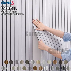 Thick 3D Embossed Wood Grain Pattern Grid Wallpaper, Texture Wall Decor, Home Improvement, Peel and Stick, Self Adhesive Wallpaper, Suitable for Bedroom and Living Room, Indoor Background Wall