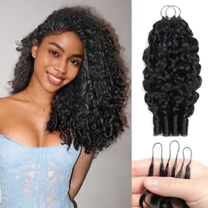 Human Hair Crochet Extensions Miracle Knots Pre-Separated 50g Pre Pack 100 strands – Knotless Boho Braids, Human Hair Feather Crochet4-5 Packs for Full Head, Multiple Curly & Wave Textures #SpringStatements #HairTutorial #HairStyles