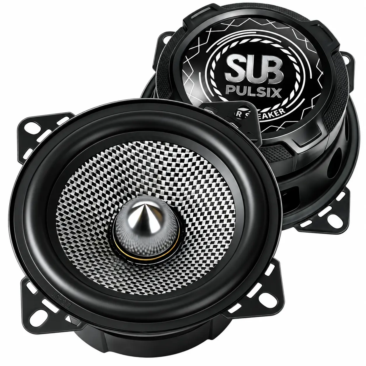 TANVSO GlassForce 4-Inch Car Midrange Speakers (2 Pack), 600W Peak Power, 4 Ohm, 2-Tone Woven Glass Fiber Cone, Raised Aluminum Bullet Center