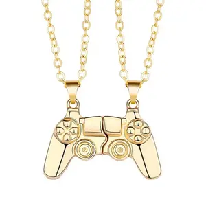 New game console controller with men and women's mutual attraction necklace 2000s jewelry  a pair of pendants,personalized couple necklace