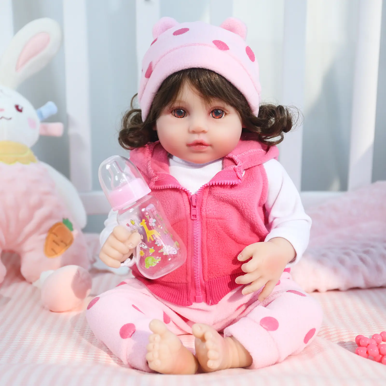 #Summervibes [WOOROY] Realistic Baby Dolls Girl 18 In Lifelike Reborn Baby Soft Weighted Cloth Body Reborn Toddler with Full Set Accessories Birthday & Christmas Gift for Kids Age 3+, Clearance