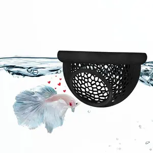3-in-1 Buoyant Float Aquarium Decoration - Betta Hide, Shrimp Cave, Hammock, Feeding Aid Ring, Resting Spot for Betta, Reduces Waste