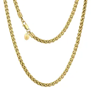 14K Gold Wheat Chain 4mm (18 Inch-24 Inch)