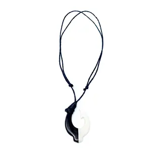 Dark Wood & Bone Hawaiian Fish Hook
