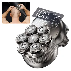 Latest 7D Electric Head Shaver for Bald Men, 360° Contour Fit for a Smooth Flawless Shave, Cordless Wet/Dry Razor, 2-Speed, IPX7 Waterproof, LED Display, Ideal Gift