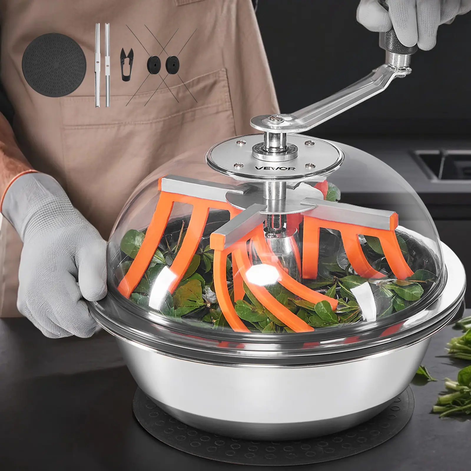 【SummerFinds】VEVOR Bud Leaf Bowl Trimmer, 13 in Manual Bud Trimmer, with Sharp Stainless Steel Blades, Visual Cutting, Wet & Dry Hydroponic Cutting Machine, Twisted Spin Cut for Plants Leaves Buds Flowers