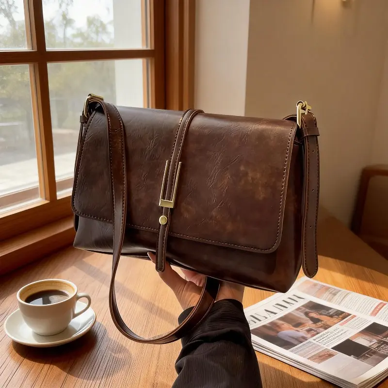Fashionable Casual style Solid Color Square Bag,Flap Bag, pendant not included,Suitable for University/College / Commute/Work/Office/Festivals/Vacation/Holiday/Party/Travel, for Women, Rookies & White-collar Workers,College Leather Crossbody Bags
