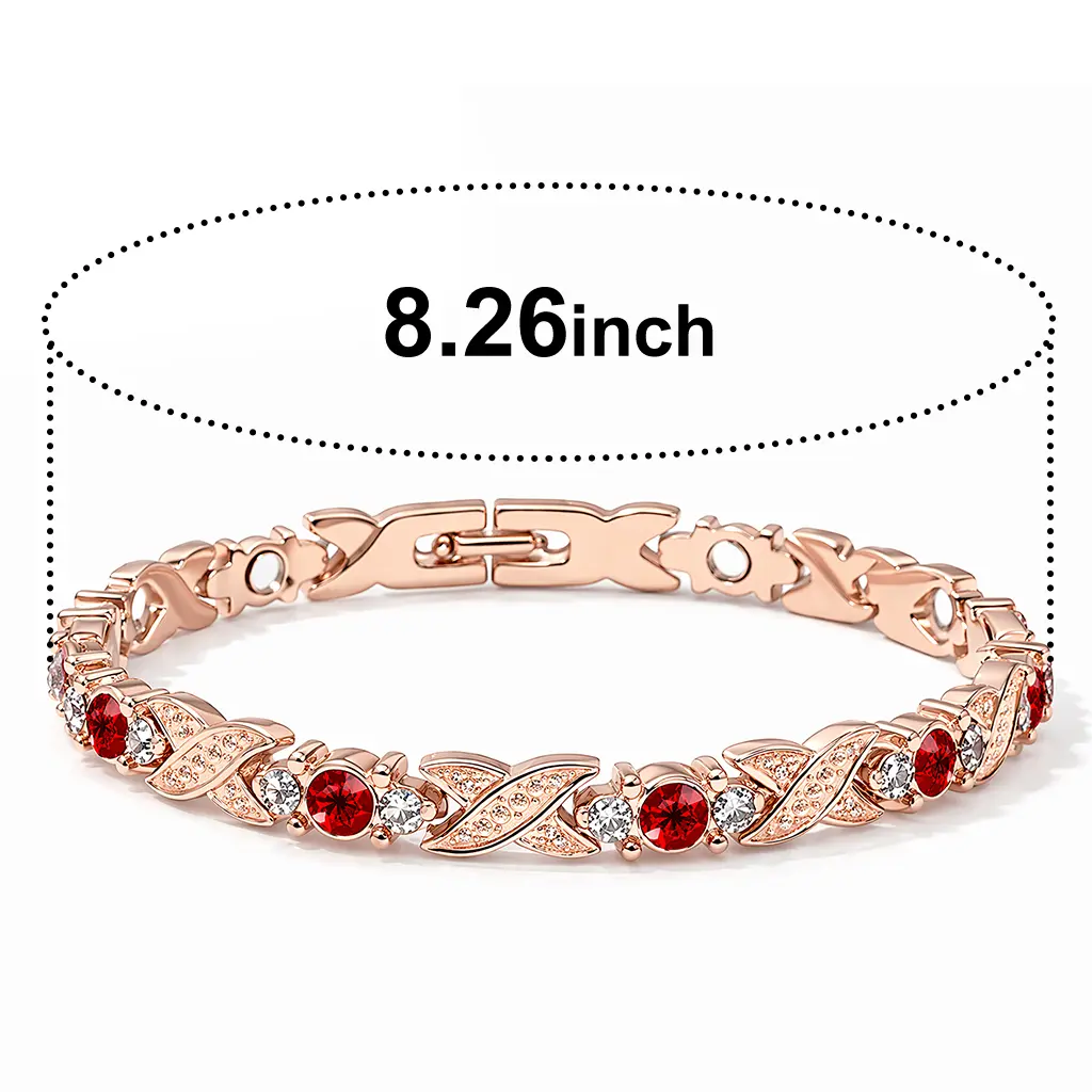 Magnetic Therapy Couple's Bracelets — Energy Magnetic Bracelets — Rhinestone-Inlaid Bangles — Stylish Modern Men's Bracelets — Valentine's Day Gifts, Mother's Day Gifts