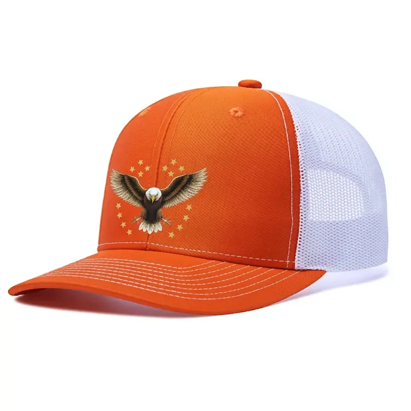 Orange with white mesh