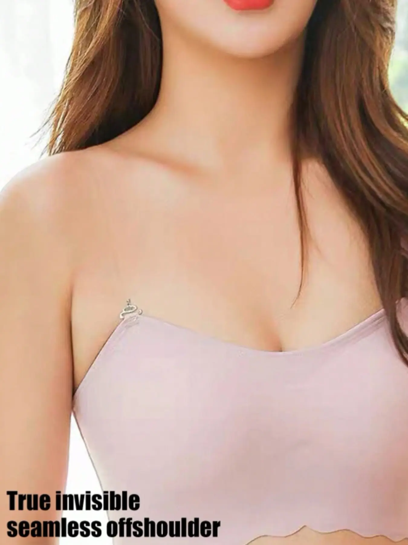 3 Pairs Adjustable Clear Bra Straps, Invisible Transparent Removable Shoulder Straps with Detachable Heart Hooks, Elastic Skin-Friendly Underwear Bra Accessories for Women