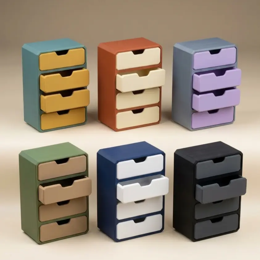 Custom 2-Color Mini Drawer Cabinet, Commercial Office Furniture Storage Cabinet