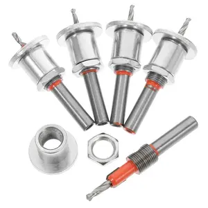 Countersink Drill Bit Set 5Pcs(2.8/3.0/3.2/3.5/4mm), Woodworking Countersink Drill Bits with Adjustable Bit Depth Stop for Wood.(8mm Countersink Diameter) Tool